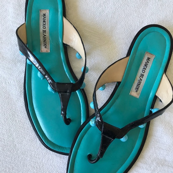 Manolo Blahnik Shoes - Gorgeous Manolo Blahnik Beaded Sandals